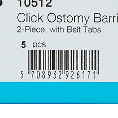 SenSura Mio Click Ostomy Barrier Trim to Fit, Standard Wear Elastic 50 mm 2-Piece 10 to 45 mm, 10512 - Pack of 5