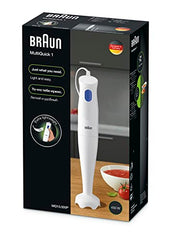 Braun MultiQuick 1, Powerful 450W Hand Blender, Made in Europe, EasyTwist Technology, Lightweight, Stainless Steel German Design, Dishwasher Safe, Make Baby Food, Chutney, Smoothie, Soup, MQ10.000P