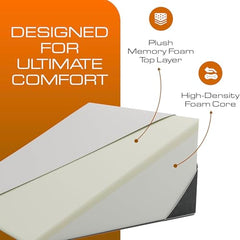 Orthowala Premium Adjustable Bed Wedge Pillow with Headrest – Memory Foam Support for Acid Reflux, Snoring, Back & Leg Pain – 2 Years Warranty