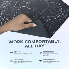 SPIN CART Large Gaming Mouse pad, Long XXL Extended Desk Table Mat Mousepad for Laptop PC Computer (Abstract Blue)