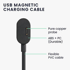 Zitel® Charger Compatible with imoo Watch Phone Z6 / Watch Phone Z1 - Replacement USB Magnetic Charging Cable, 100cm - Black