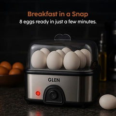 Glen Electric Kettle with Steamer 1.5L, 600W | Multipurpose Kettle for Tea, Coffee, Milk, Eggs, Soup & Noodles | Egg Boiler, Food Steamer, Dual Heat Settings, Auto Shut-Off SA9016 MCK