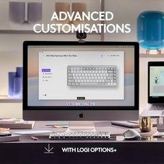 Logitech MX Mechanical Wireless Illuminated Performance Keyboard with Free Adobe Subscription, Linear Switches, Backlit Keys, Bluetooth, USB-C