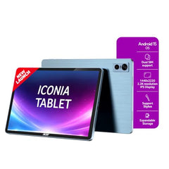 Acer Iconia Tab11 | 11.45" | 2.2K IPS Display, 450 Nit | Quad Speakers | 8GB + 128GB (Expandable) | Wi-Fi + (Calling) | Fingerprint Reader| Slim Metal Body| Blue