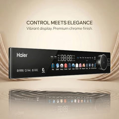 Haier Smart Choice 12 Kg AI Color Panel, One-Touch Smart Wash, Fabric Detection Fully Automatic Front Load Washing Machine with In-Built Heater,WI-FI, Black (HW120-DM14F9BKU1)