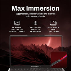 Primebook 2 Max (2026) | 8GB RAM, 256GB UFS Storage | 15.6-Inch Full HD IPS Display | 12hrs Battery | MediaTek Helio G99 | Android 15 (PrimeOS 3.0) | Backlit Keyboard | in-Built AI (Gray)