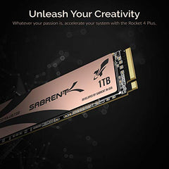 Sabrent 8TB Rocket 4 Plus NVMe 4.0 Gen4 PCIe M.2 Internal SSD Extreme Performance Solid State Drive R/W 7100/6600MB/s (SB-RKT4P-8TB)