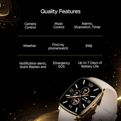 boAt Ultima Regal w/ 2.01”(5.10 cm) Crystal-Clear AMOLED Display, 1000 NITS Brightness,Premium Metal Body, Functional Crown, 100+ Sports Modes, Fitness Smart Watch for Men & Women (Steel Black)