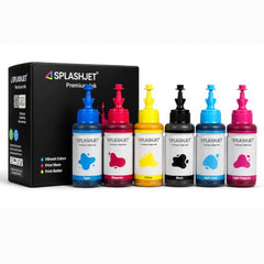 Splashjet Sublimation Ink for Epson - Heat Transfer Printing on Mugs, Mobile Cases, Polyester T-Shirts etc for use with Epson Printers - L130, L220, L360, L380, L1300 - (70gm x 4 Colour) - 501906
