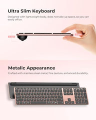 seenda SKM64-3 Wireless Bluetooth Keyboard Mouse Combo for Windows and Mac