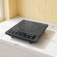 iBELL CROWN11 Induction Cooktop 2000W - 3YEAR WARRANTY, Portable Electric Induction Cooker, Full Touch Control, 6 Preset Cooking Modes, Auto Shut-Off, Overheat Protection [Black]