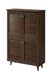 DeckUp Noordin 4-Door Shoe Rack (Walnut, Matte Finish)