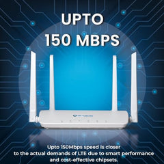 HI-Focus LTE 4G Sim Router|Support 4G or 5G Sim All Carrier|Upto 150 MBPS Speed|Long Range Coverage 150 Mbps 4G Router |Ethernet|2.4Ghz WiFi| (White, Single Band)… (HF-R1100T-4G)