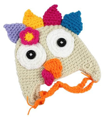 MOMISY Turkey Crown Big Eyes Cartoon Cap Newborn Baby Photography Shoot Props Costumes - 0 To 6 Months (Beige)
