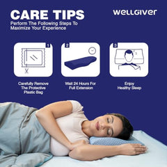 WELLGIVER Cervical Butterfly Pillow | Orthopedic Memory Foam for Neck & Shoulder Pain | Ergonomic Contour Design | Dual Height Support | Side Sleeper Pillow with Arm Rest - Pack of 1