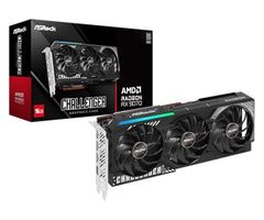 ASRock AMD Radeon RX 9070 Challenger 16GB 2520 MHz 20 Gbps GDDR6 256Bit GPU RT+AI Accelerators PCIe5.0 2x8-pin Triple Fan 700W Graphics Card 0DB Silent Cooling DisplayPort2.1a HDMI2.1b LED Indicator