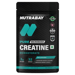 Nutrabay Pure Series Micronised Creatine Powder Monohydrate, Pre/Post Workout Bodybuilding, Crossfit Supplement, 250 g (Unflavoured)