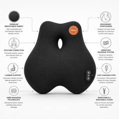 Velvorae Ergonomic Back Massager with Back Support Cushion