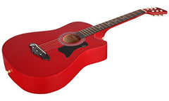 Juârez Acoustic Guitar Kit, JRZ38C/BK 38 Inch Cutaway, 038C with Bag, Strings, Pick and Strap, Black