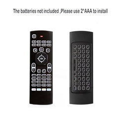 MX3 Pro Mini Keyboard Backlight Fly Remote Mouse,Android TV Remote Control,IR Learning Mini Wireless Keyboard for Android TV Box.HTPC.IPTV,Networked Set-top Box,Mini PC(Battery not Included)