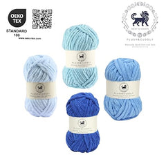 NESTNHAVEN , Plush & Cuddly Sets 2.0 , Chenille Yarn Supersoft Hand Knitting Wool Ball, set of 4 , 400 grams (1 Ball/100 Gram Each) Suitable for Craft, Babywear, Toys , Baby Blankets , 5 Bulky, Shades - NNHS 2.0 (Set 26 baby Pink , lilac , hot pink…