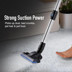 KENT Dash Vacuum Cleaner | 600W | High Suction Power >16 kPa | Cyclone5 Technology and HEPA Filter | Bagless Design | Ideal for Floor, Curtain, Carpet, Sofa & Car | Black & Blue