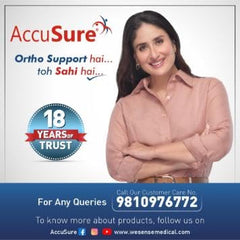AccuSure Premium Knee Support for Men & Women –Compression Brace with 1-Year Warranty for Pain Relief, Arthritis, Injury Recovery, Sports, Running & Joint Stability -Small