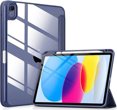ProElite Case Cover for Apple iPad (A16) 11th/10th Generation (2025/2022), Transparent case Cover with Pencil Holder for iPad 11th/10th Gen 2025/2022, Grey
