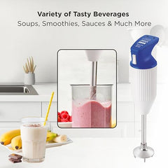 BOSS E111 Portable Hand Blender 180 Watt | Easy to Clean and Store | ISI-Marked, Grey