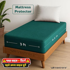 Vastrora 100% Waterproof Mattress Protector Queen Size 5x6 Ft | 60x72 in | Pee & Urine Proof Mattress Cover | Elastic All-Around | Terry Cotton Fitted Bed Cover | Noiseless, Breathable Bed Protector