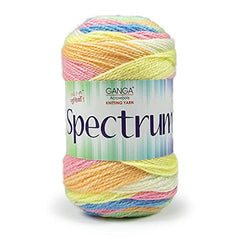 Ganga Spectrum Hand Knitting Wool Yarn (Multicolor_814202) (200gms)