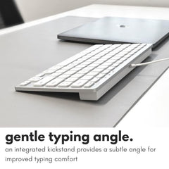 Macally Slim USB Wired Small Compact Mini Computer Keyboard for Apple Mac, iMac, MacBook Pro/Air, Mac Mini, Windows PC Desktops, Laptop (Space Gray)