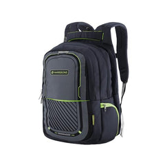 HARISSONS Verge Men’s Travel Laptop Backpack | Fits 15.6" Laptop | 40L Lightweight | USB Port, Water-Resistant, Hidden Pocket, Luggage Strap | Work, Commute & Travel (Black & Teal)