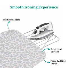 Amazon Brand - Solimo Wooden Ironing Board/Table with Iron Holder, Foldable & Adjustable (116 x 40cm)