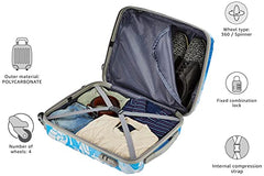 Skybags Trooper Set of 3 (S+M+L) Printed Hard Case Trolley Bags, Green
