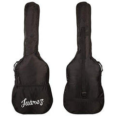 Juârez Acoustic Guitar Kit, JRZ38C/BK 38 Inch Cutaway, 038C with Bag, Strings, Pick and Strap, Black