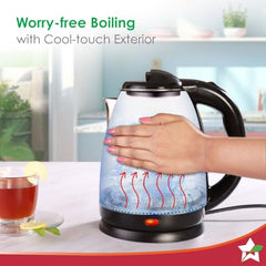 Wonderchef Acura Stainless-steel Electric Kettle | 1.5 L | Auto Shut-off | 360 Degree Swivel Base | Thermostat Control | Power Indicator | 1-year Warranty