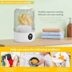 Mini Washing Machine for Clothes | Portable Automatic Washer with USB Power | Compact Laundry Machine for Travel, Baby Clothes, Underwear & Small Loads | Foldable & Lightweight A6