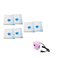 SYGA 6 Pieces Space Saver Vacuum Bag for Cloth Storage Bags (40x60cm,50x70cm,60x80cm,Ele_Pump)