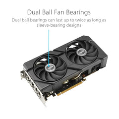 ASUS Dual Radeon RX 7600 EVO OC Edition 8GB GDDR6 Gaming Graphics Card (AMD Radeon RX7600, PCIe 4.0, 1x HDMI 2.1, 3X DisplayPort 1.4a)