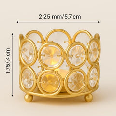 CentraLit Tealight Candle Holder Votives Bowl Iron Artware for Home Decoration, Christams Diya Diwali Decoration Lights Centerpieces for Wedding Home Party Table Decor (Gold (Pack of 10))