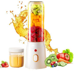 Juicer for Home ^ Lacossi Juicer Mixer Grinder with 1500mAh Battery, 6 Blades 3Gears Fast Blending, 2-Jar Capacity (400ml*2) | 40 Watts Bullet Rechargeable Portable Personal Juicer