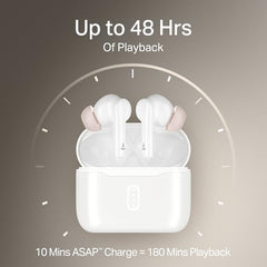 boAt Airdopes 141 Gen 2, 4 Mics ENx Tech, 48 Hrs Playback, Free Music Streaming, Fast Charge, Low Latency, IPX4, v5.4 Bluetooth Earbuds, TWS Ear Buds Wireless Earphones with mic (Active White)