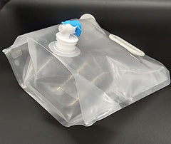 Syga 5 Liters Portable Collapsible Water Storage Tank With Valve Water Container Water Carrier Lifting Bag Camping Hiking Survival Kit Tool, Blue - Plastic