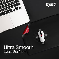 Dyazo Vegan PU Leather Mouse Pad for Remote Work/Office/Gaming, Large Desk Mat, Dual-Sided Anti-Slip, Water-Resistant Design (800 x 300mm, Navy Blue & Yellow)