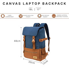 F Gear Canyon 18L Premium Canvas Laptop Backpack|Water-Resistant Fashionable Travel, Office & College Bag, Padded Laptop & Tablet Sleeves Fits Upto 17 Inch Laptop|Men & Women (Cosmic Orange)