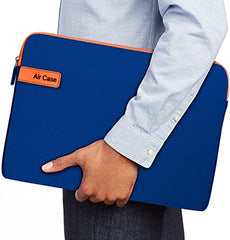AirCase Protective Laptop Bag Sleeve fits Upto 15.6" Laptop/MacBook, Wrinkle Free, Padded, Waterproof Light Neoprene case Cover Pouch, for Men & Women, Blue- 6 Months Warranty