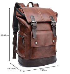 FUR JADEN Vegan Leather Anti Theft Design Casual Laptop Backpack with 15.6 Inch Laptop Pocket