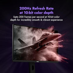 Kreo Obsidian 27I200Q 27" Gaming Monitor, 1440p QHD IPS, 200Hz, 1ms, 130% sRGB, 95% AdobeRGB, FreeSync/G-Sync, HDR10, Adjustable Stand, HDMI & DisplayPort, Eye Comfort, Flicker Free