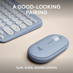 Logitech Pebble 2 Combo, Wireless Keyboard and Mouse, Quiet and Portable, Customisable, Logi Bolt, Bluetooth, Easy-Switch for Windows, macOS, iPadOS, Chrome -